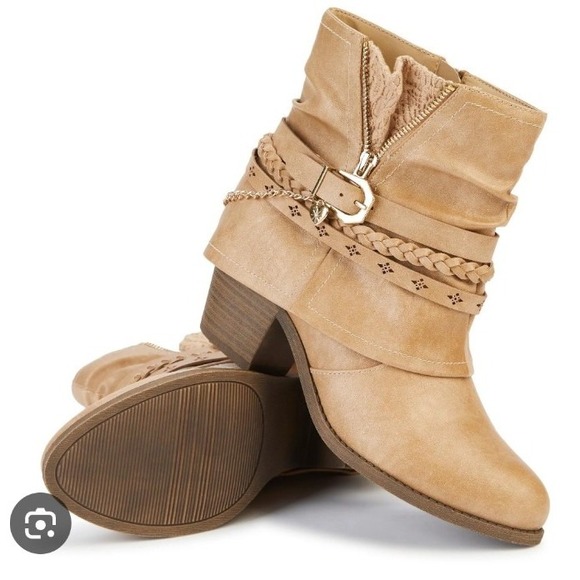 Jellypop Shoes - NWOT Jellypop Women's Fossa Boho Ankle Boots - Tan, Size 9.5